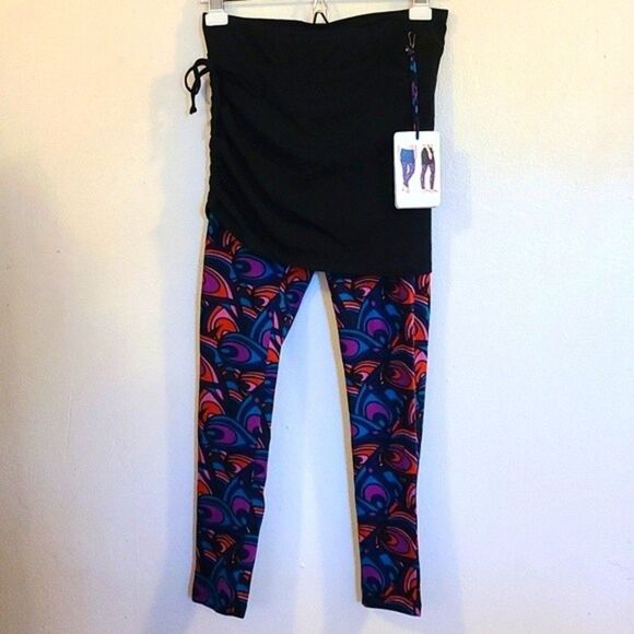 Satva organic pre-shrunk cotton Sukha multi-color legging New size small - Picture 1 of 10